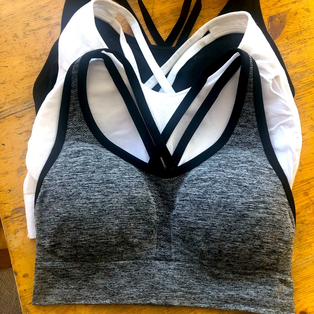 3 Small athletic bras. Never worn
